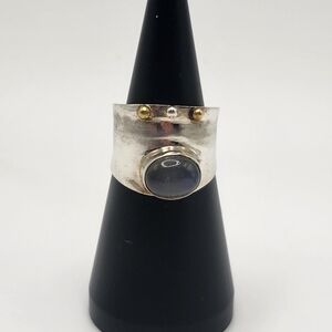 Moonstone Kensington DbM 925 signed ring.  Size 8.  DbM (Design by Monica) gold